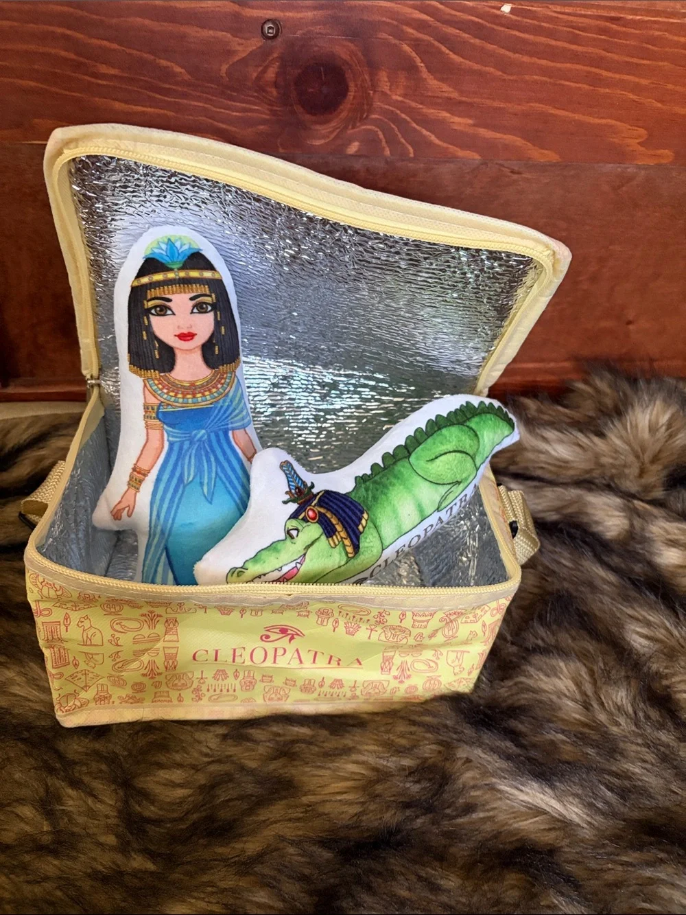 Cleopatra Themed Insulated Lunch Bag and Cleopatra plush set